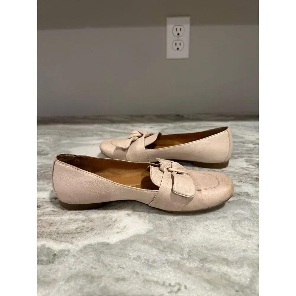 Born KHELK22 Blush Link Bow Flats Shoes Size 7.5